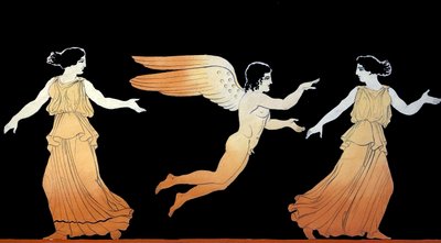 Eros achtervolgt twee vrouwen c.1796 door Johann Heinrich Wilhelm Tischbein