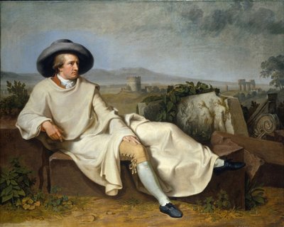 Goethe in de Campagna, 1787 door Johann Heinrich Wilhelm Tischbein