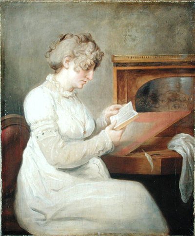 Portret van de Dichteres Engel Christine Westphalen door Johann Heinrich Wilhelm Tischbein