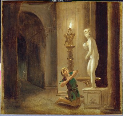 Pygmalion voor het Standbeeld van Venus door Johann Heinrich Wilhelm Tischbein