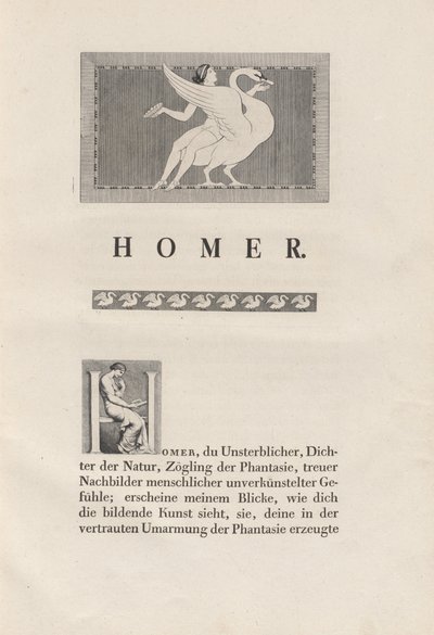 Homerus Getekend naar de Oudheid door Johann Heinrich Wilhelm Tischbein for authors Homer and Christian Gottlob Heyne