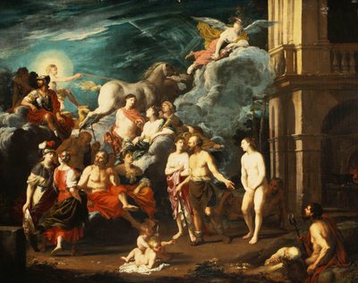 De Presentatie van Pandora door Vulcanus door Johann Heiss