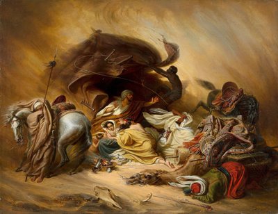 De Samum in de woestijn door Johann Hermann Kretzschmer