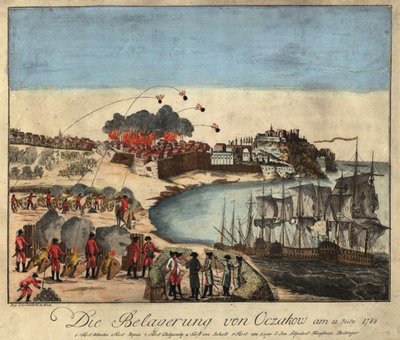 Het beleg van de vesting Ochakov in december 1788, 1788 door Johann Hieronymus Loeschenkohl