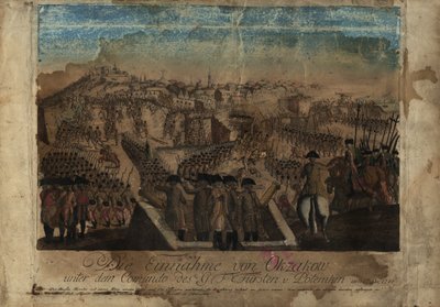 De verovering van Ochakov door Prins Grigory Potemkin op 17 december 1788, 1788 door Johann Hieronymus Loeschenkohl