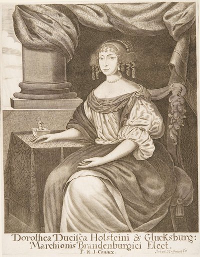 Johann Hoffmann - Dorothea van Holstein-Glücksburg, markgravin van Brandenburg door Johann Hoffmann