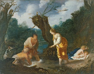 Latona verandert de boeren in kikkers, c.1644 door Johann Hulsman