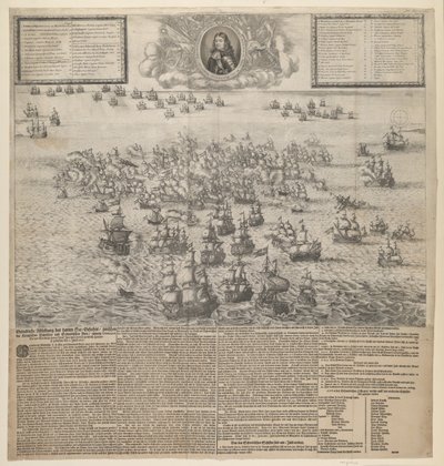 De Slag bij Køgebugt in juli 1677 door Johann Husman