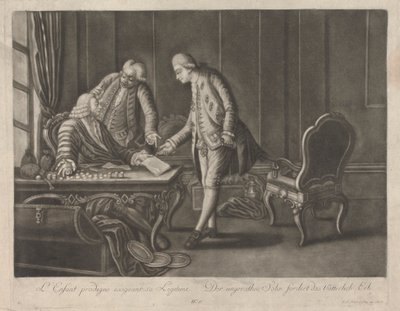 De verloren zoon eist zijn erfdeel op door Johann Jacobus Haid