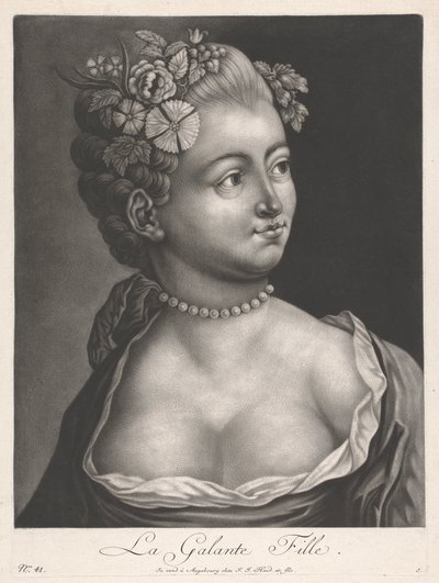 Het galante meisje door Johann Jacobus Haid