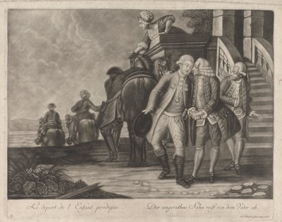 Het vertrek van de Verloren Zoon door Johann Jacobus Haid