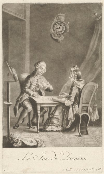 Het dominospel door Johann Jacobus Haid