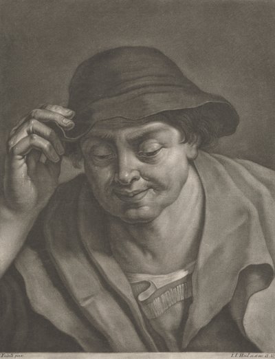 Man met een Hoed door Johann Jacobus Haid