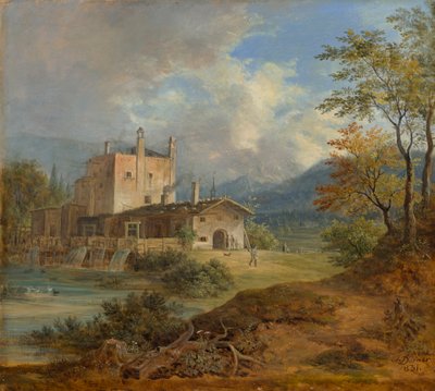 IJzersmederij in de bergen door Johann Jakob Dorner der Jüngere