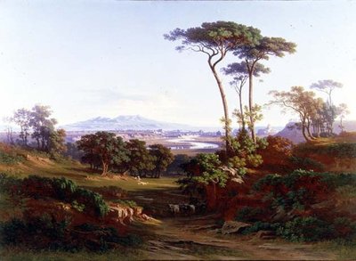 Een uitzicht op Rome door Johann Jakob Frey