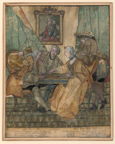 Le Jeu de Tric-Trac door Johann Jakob Haid