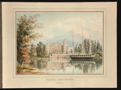 Het Keizerlijk Paleis in Gatchina door Johann Jakob Meier