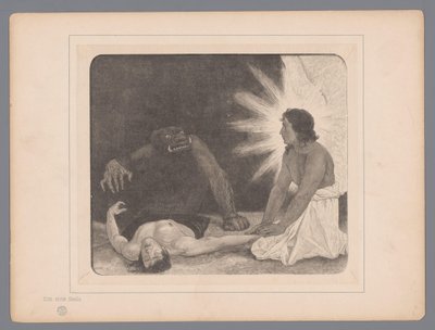 Strijd om een ziel door Johann Jakob Weber