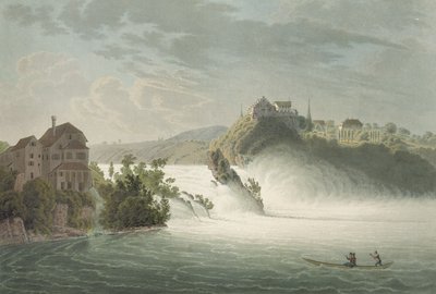 De Rijnwatervallen, gegraveerd door J. Hurlimann door Johann Jakob Wetzel