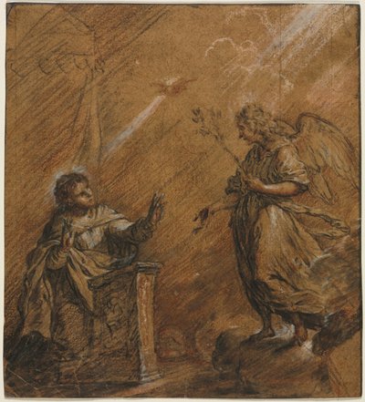 De annunciatie door Johann Jakob von Sandrart