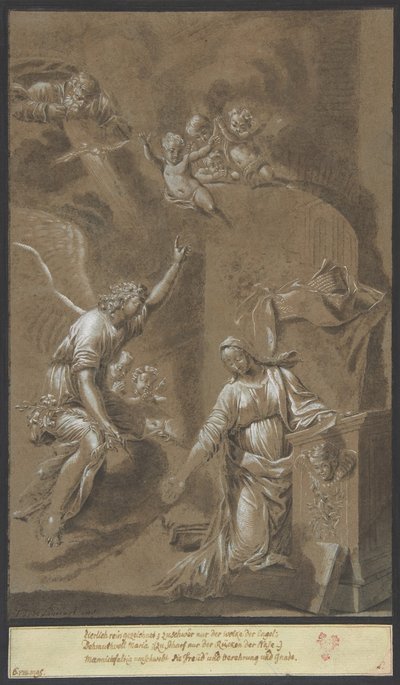 De Annunciatie, late 17e eeuw door Johann Jakob von Sandrart