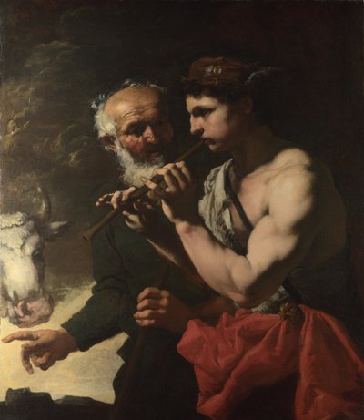 Mercurius speelt op de fluit voor Argus, 1655-1657 door Johann Karl Loth