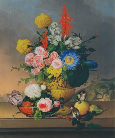 Stilleven met bloemenboeket door Johann Knapp