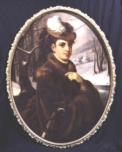 Portret van een elegante Oostenrijkse dame door Johann Kurtweil