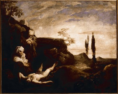 Abel huilt bij zijn ouders door Johann Liss