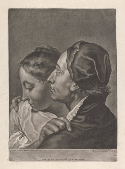 Portret van een man en vrouw door Johann Lorenz Haid