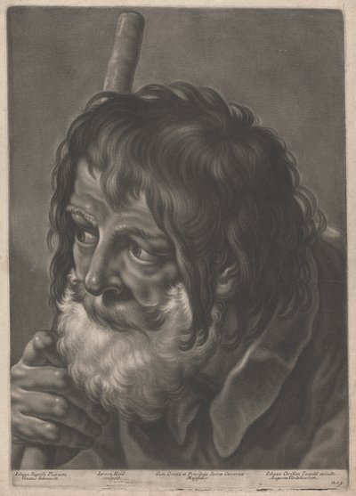 Portret van een Man met een Staf door Johann Lorenz Haid
