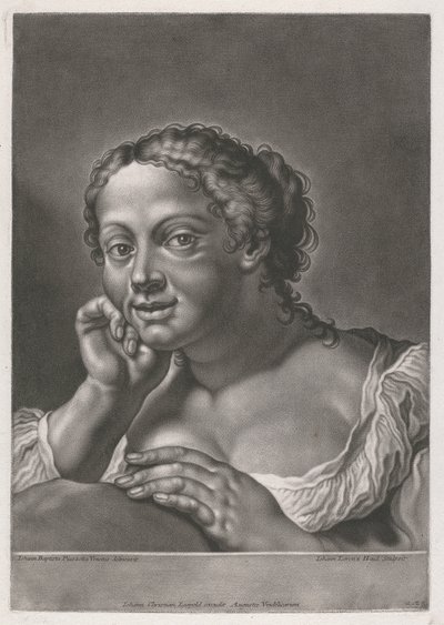 Portret van een Vrouw door Johann Lorenz Haid