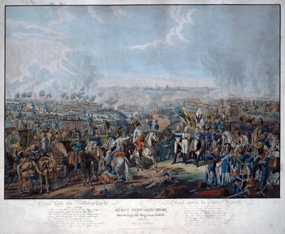 Slag bij Leipzig, oktober 1813 door Johann Lorenz Rugendas