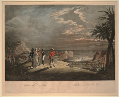 Napoleon Bonaparte op het eiland Sint-Helena door Johann Lorenz Rugendas the Younger