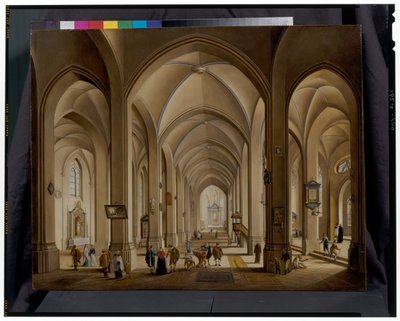 Kerkinterieur door Johann Ludwig Ernst Morgenstern