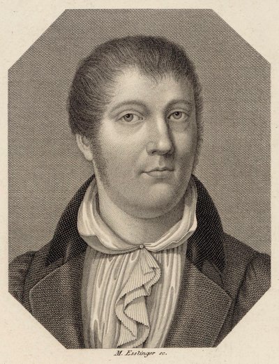 Portret van de violist en componist Louis Spohr 1784-1859, 1820 door Johann Martin Esslinger