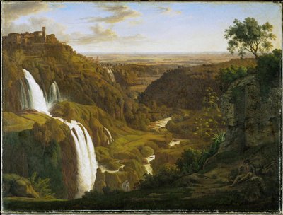 Waterval bij Tivoli, Italië door Johann Martin von Rohden