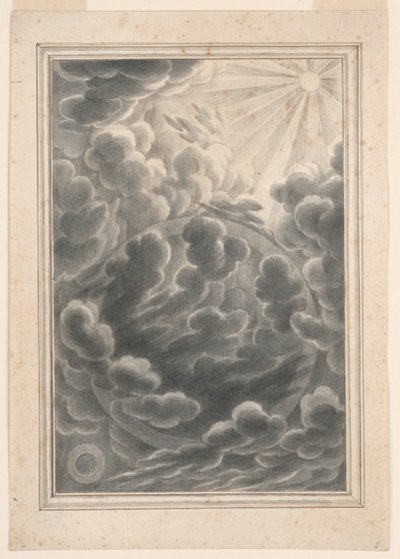 Studie voor De Schepping van Licht, Plaat 3, Physica Sacra door Johann Melchior Füssli