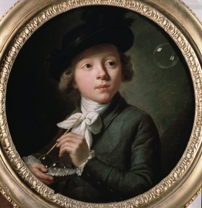 Zeepbellen of een portret van J. A. Laurens door Johann Melchior Joseph Wyrsch or Wursch