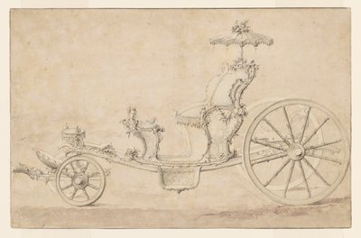 Ontwerp voor een cabriolet door Johann Michael Hoppenhaupt II