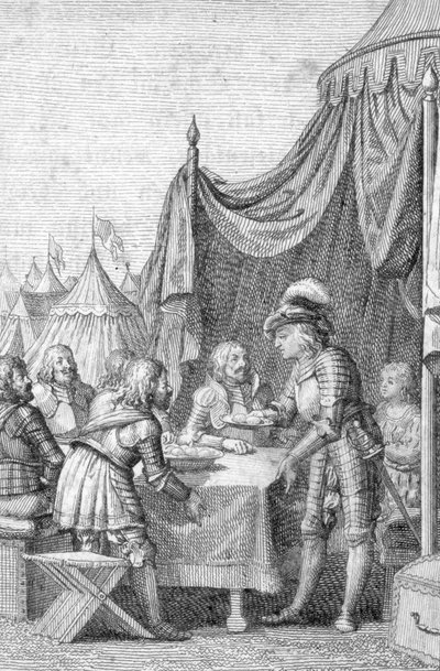 Keizer Lodewijk IV (1282-1347) van Beieren met zijn officieren in de Slag bij Mühldorf (of Ampfing) op 28 september 1322 door Johann Michael Mettenleiter