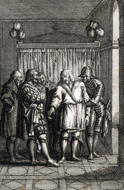 Keizer Rudolf I van Habsburg besluit op zijn laatste reis naar Speyer door Johann Michael Mettenleiter