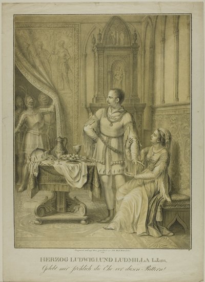 Hertog Ludwig I en Ludmilla door Johann Michael Mettenleiter
