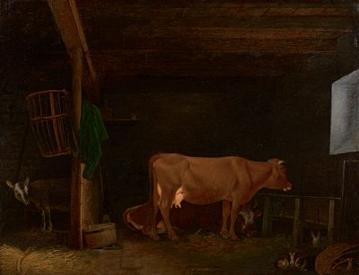 Koeienstal door Johann Michael Neder