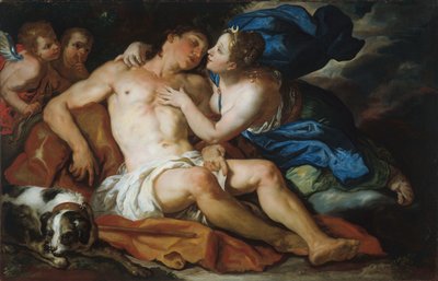 Diana en Endymion, ca. 1690-95 door Johann Michael Rottmayr