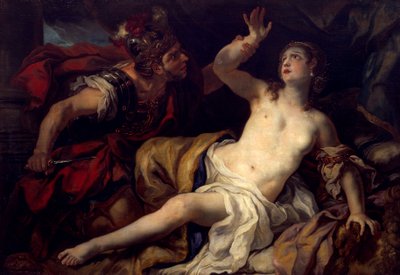 Tarquinius en Lucretia door Johann Michael Rottmayr