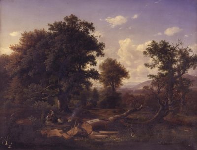Landschap in Tirol door Johann Mohr