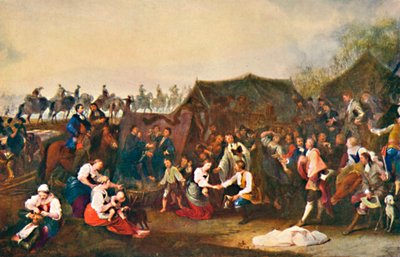 Een bruiloft in het kamp door Johann Moritz Rugendas
