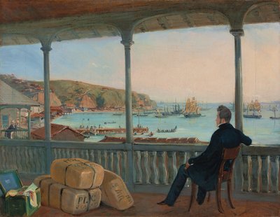 Valparaiso, 1841 door Johann Moritz Rugendas