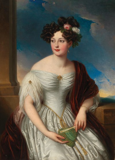 Portret van koningin Pauline Therese van Württemberg 1800-1873, 1831 door Johann Nepomuk Ender